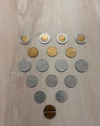 Monete in lire e marchi tedeschi datati