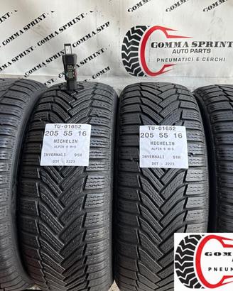 4 PNEUMATICI 205/55 R16 MICHELIN INVERNALI