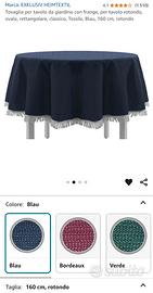 Tovaglia tavolo da giardino impermeabile blu