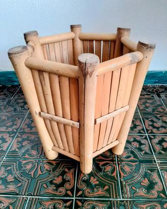 Portavaso in legno di bambù