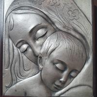 Quadro basso rilievo argento