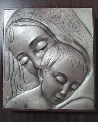 Quadro basso rilievo argento