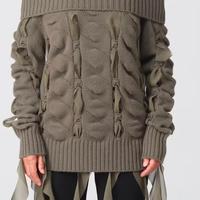 Maglia Blumarine in lana con nastri in georgette M