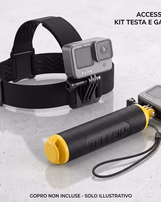 Kit Accessori GoPro: Fascia da Testa + Impugnatura