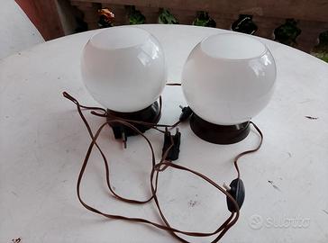 Due lampade opaline vintage