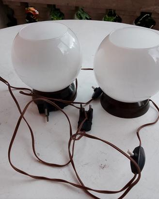 Due lampade opaline vintage