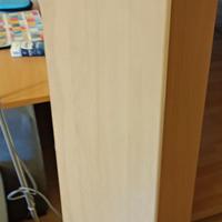 Mensola in legno chiaro 135 x 25 cm con supporti