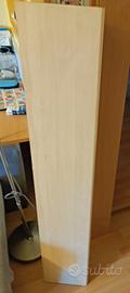 Mensola in legno chiaro 135 x 25 cm con supporti