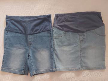 Pantaloncini e gonna Premaman Prenatal tg.M