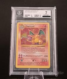 Charizard Shadowless 4/102 BGS 7 Set Base Pokemon