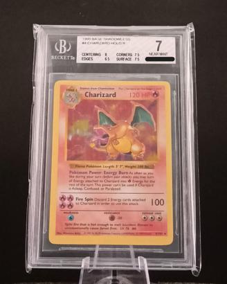 Charizard Shadowless 4/102 BGS 7 Set Base Pokemon