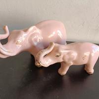 Coppia elefantini in ceramica