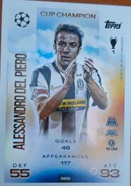 card match attax Alex del Piero cup Champion