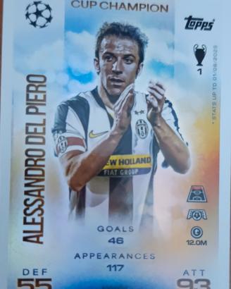 card match attax Alex del Piero cup Champion