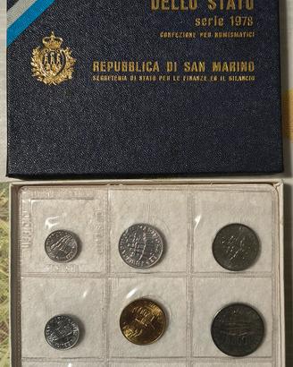 Divisionale San Marino 1978 con 500 L.  d 'Argento