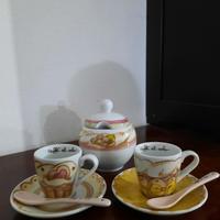set di tazzine thun con zuccheriera stile cupcake
