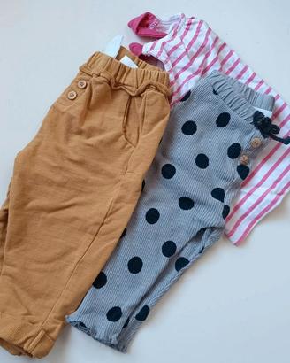 set zara bimba 6/9 mesi. canotte,magliette e panta