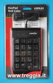 Tastierino numerico Kraun KeyPad Red Color