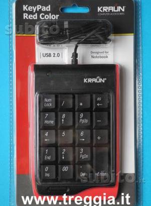 Tastierino numerico Kraun KeyPad Red Color