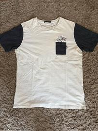 T-Shirt sorbino bianca e blu