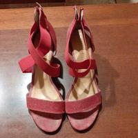 Sandalo donna Rosso Lurex Numero 38 Tacco 5