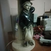 lampada charlie chaplin in ceramica 