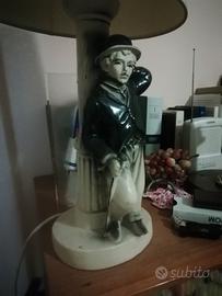 lampada charlie chaplin in ceramica 