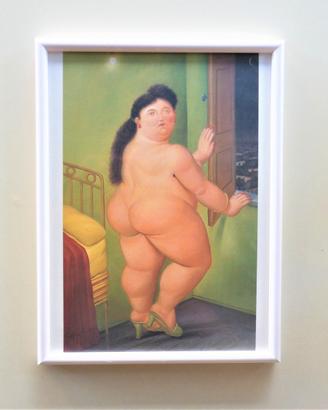 Quadro Donna davanti alla finestra di Botero con c