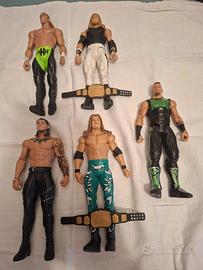 ACTION FIGURE WRESTLING 5 PERSONAGGI CON ACCESSORI