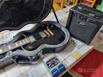 Epiphone Les Paul Custom amplificatore e custodia