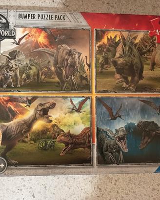 puzzle ravensburgerr 4x100 Jurassic world