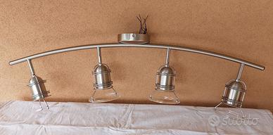 Lampadario in Acciaio Satinato