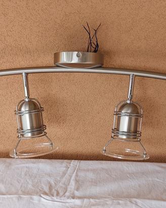 Lampadario in Acciaio Satinato
