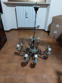 lampadario ottone