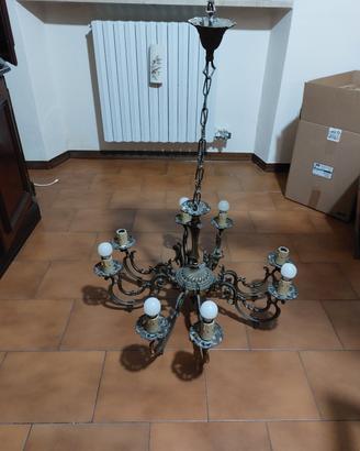 lampadario ottone