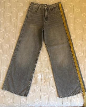 Jeans Zara wide leg grigio 11/12 anni