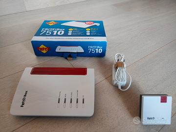 Fritz!box 7510 adsl modem + Fritz 600 repeater