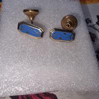 Gemelli Vintage smaltati Blu