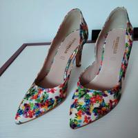 Tacco décolleté fantasia floreale colorata