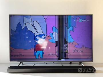 Smart TV Samsung QLED 55” pannello danneggiato