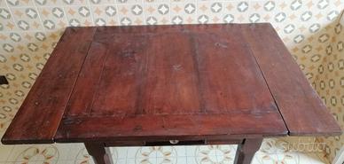 Tavolo rustico romagnolo allungabile in legno mass