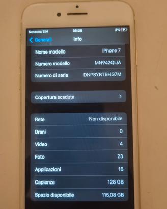 iphone 7 gold  128 giga 