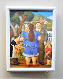 Quadro Una famiglia di Botero con cornice