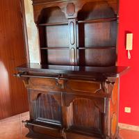 Mobile bar anni 80 vintage in legno massello