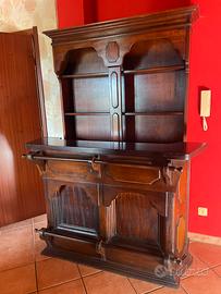 Mobile bar anni 80 vintage in legno massello