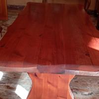 Tavolo in legno massello rustico-fratino + 8 sedi