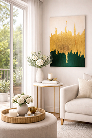 Tela “Luce tra gli Alberi”, 50*70cm, realizzata a