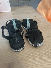Sandali bassi brillantinati