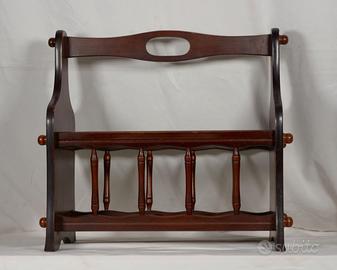 Portariviste Vintage in Legno Stile Inglese
