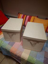 2 Scatole per armadio in tessuto 43x30x30